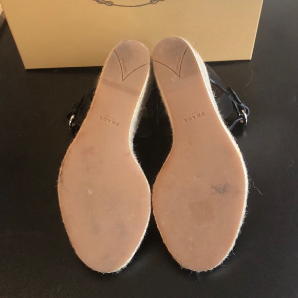 CSD PRADA Woven Leather Platform Espadrilles - Picture 5 of 8